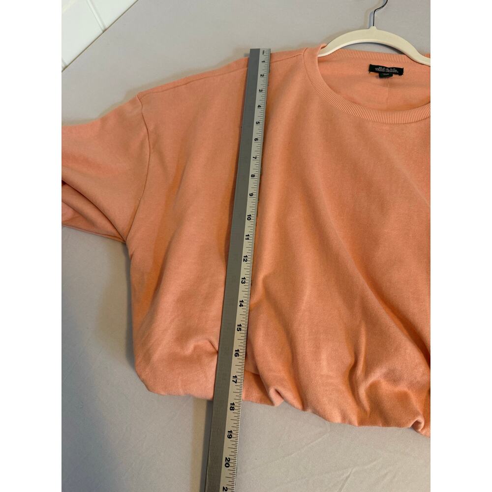 Wild Fable NWOT Cropped Bubble Hem Cozy Sweatshirt‎ Women's M Peach Athleisure - Picture 10 of 12